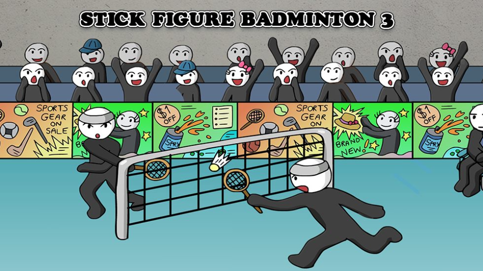 《火柴人打羽毛球3》游戏截图1