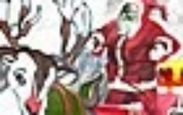 圣诞老人的雪橇车