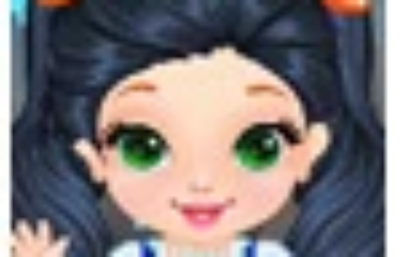 可爱的长发小公主