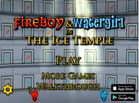《Fireboy and Watergirl 3 Ice Temple》游戏截图1