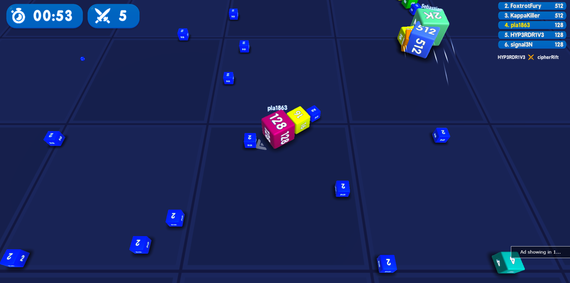 《进不去--Snake 2048.io》游戏截图3