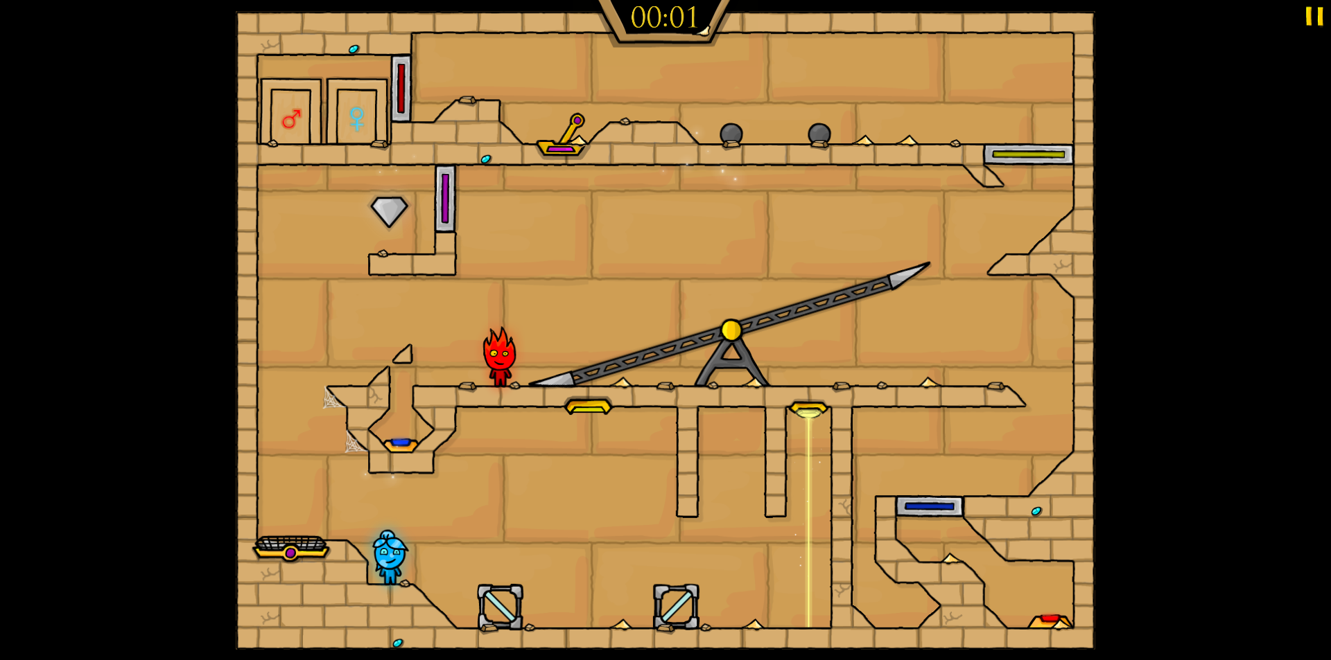 《Fireboy and Watergirl 2 Light Temple》游戏截图2