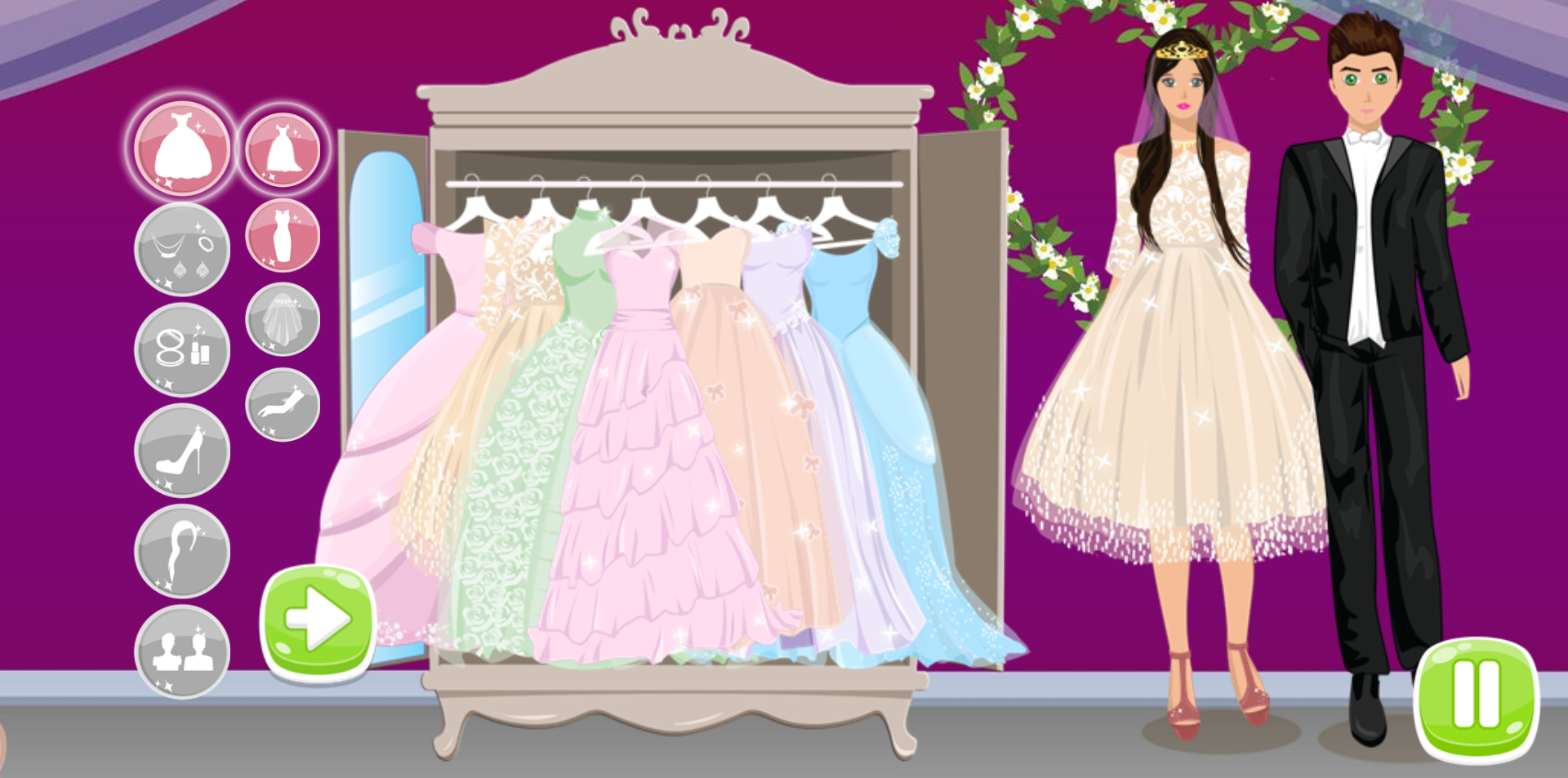 《Wedding Dress Up》游戏截图3