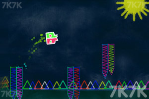 《卡通几何冲刺》游戏截图3 《卡通几何冲刺》游戏截图3