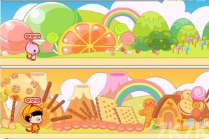 《小黑花花捡糖果H5》游戏截图2