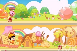 《小黑花花捡糖果H5》游戏截图3