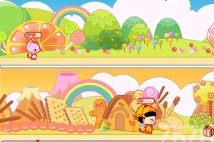 《小黑花花捡糖果H5》游戏截图4