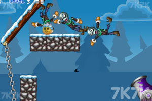 《大炮射僵尸冬季版H5版》游戏截图2 《大炮射僵尸冬季版H5版》游戏截图2