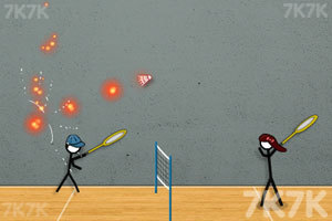 《火柴人打羽毛球3》游戏截图1 《火柴人打羽毛球3》游戏截图1
