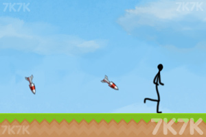 《火柴人躲避火箭》游戏截图3 《火柴人躲避火箭》游戏截图3