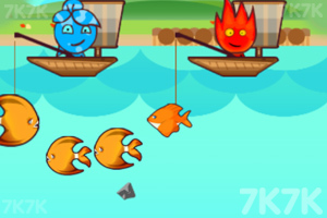 《森林冰火人钓鱼》游戏截图1 《森林冰火人钓鱼》游戏截图1