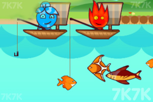 《森林冰火人钓鱼》游戏截图3 《森林冰火人钓鱼》游戏截图3