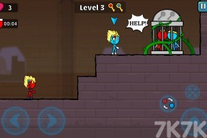 《红蓝火柴人冒险》游戏截图3 《红蓝火柴人冒险》游戏截图3