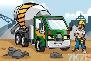 《卡通车拼图》游戏截图3 《卡通车拼图》游戏截图3