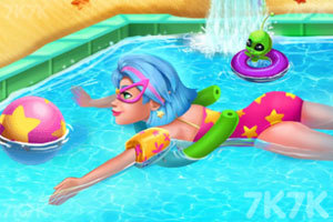 《女孩游泳池游泳》游戏截图1 《女孩游泳池游泳》游戏截图1