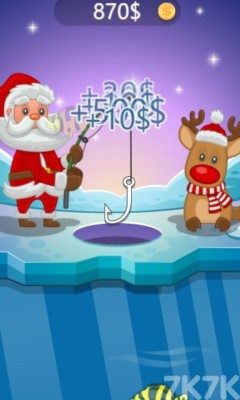 《圣诞节钓鱼》游戏截图2 《圣诞节钓鱼》游戏截图2