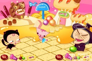 《小黑花花女巫糖果大战》游戏截图2