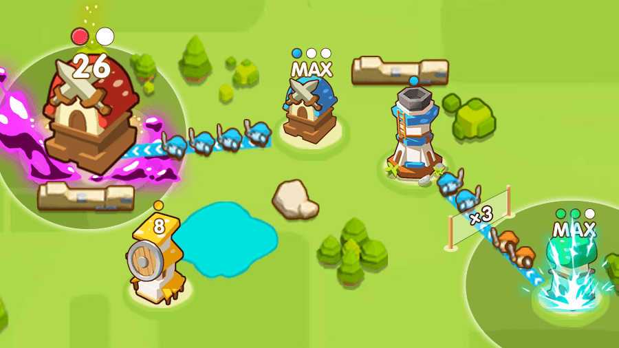 《蘑菇冲突来了》游戏截图1