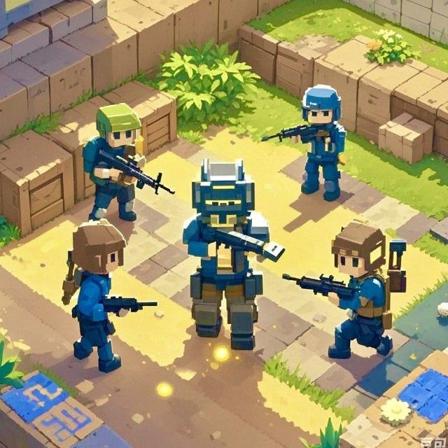 像素枪战5v5小游戏