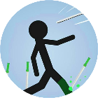 火柴人扔武器游戏