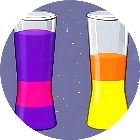 彩色倒水杯游戏