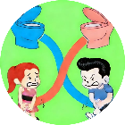 画线通向厕所