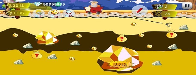 挖金矿工双人小游戏