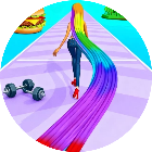 时尚少女健身跑酷