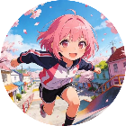 樱花小镇跑酷少女