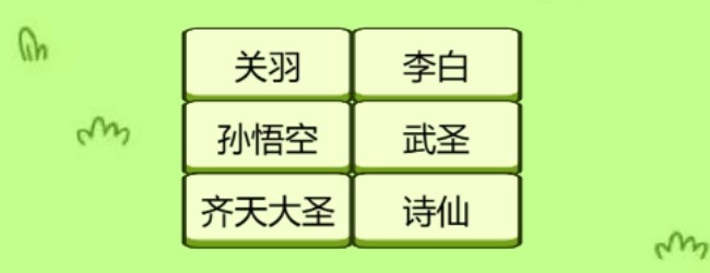 名人外号对对碰