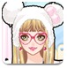 女生出门前的打扮-白屏