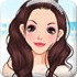 巧克力色长发新娘